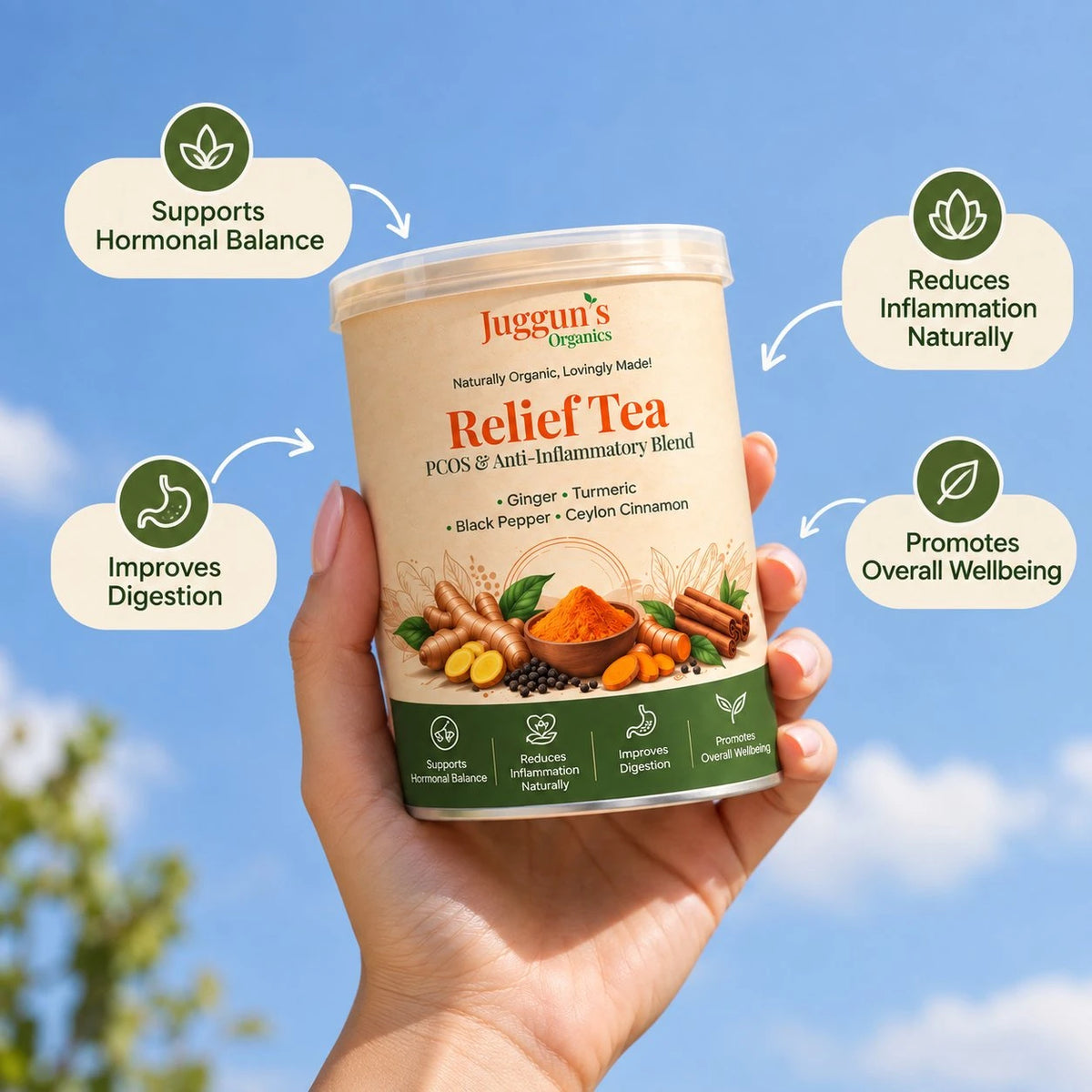 Relief Tea – Ginger, Turmeric & Ceylon Cinnamon